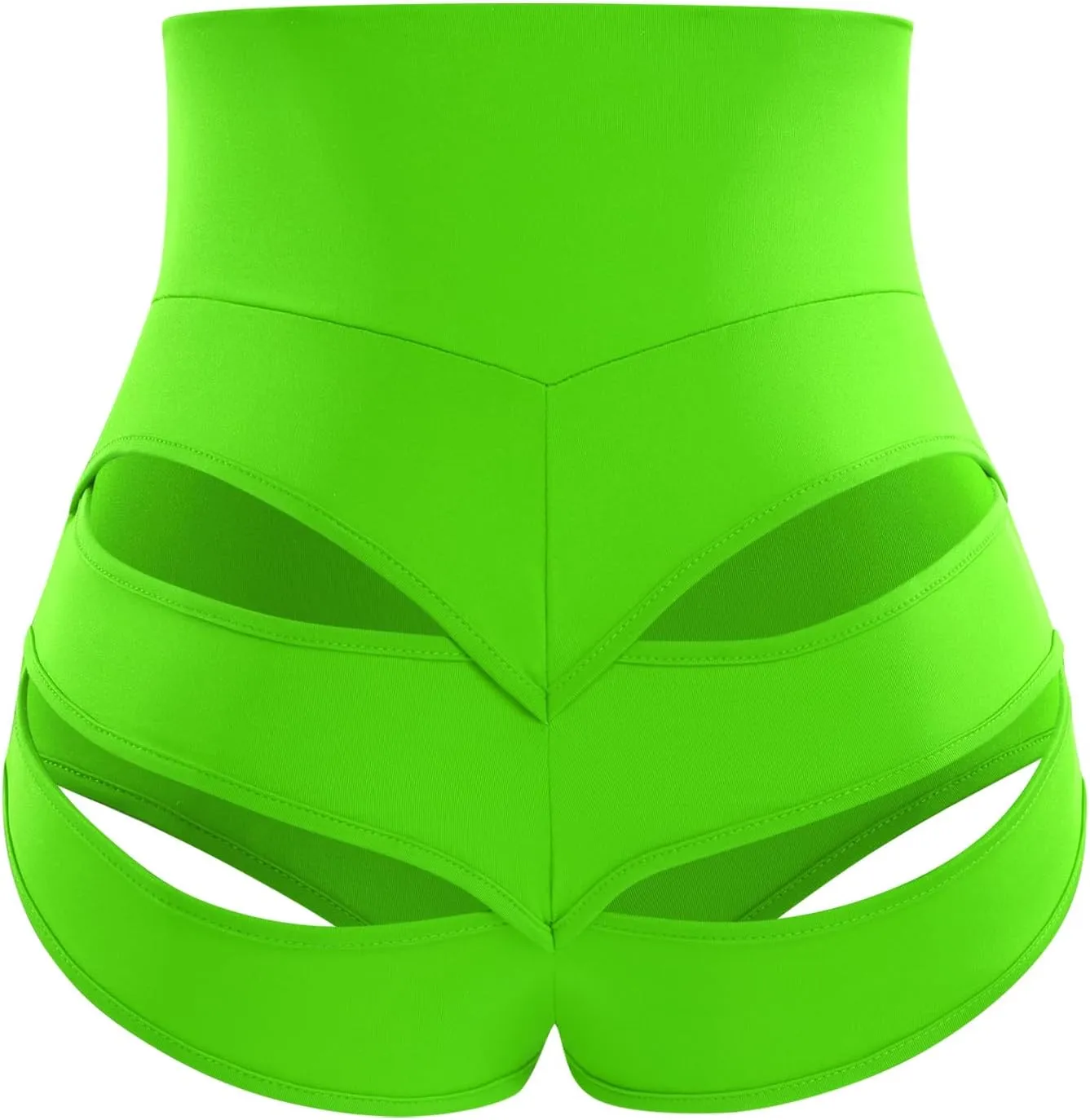 Womens High Waist Cutout Booty Shorts Strappy Scrunch Mini Hot Pants Ripped Butt Lift Yoga Sport Rave Dance Bottoms