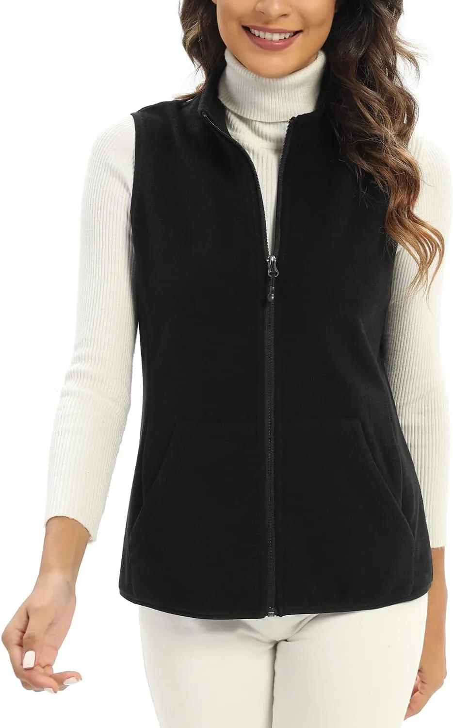 Xeoxarel Women's Fleece Vest with 6 Pockets (XS-2XL)