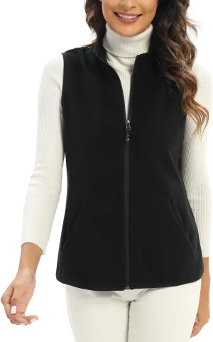 Xeoxarel Women's Fleece Vest with 6 Pockets (XS-2XL)