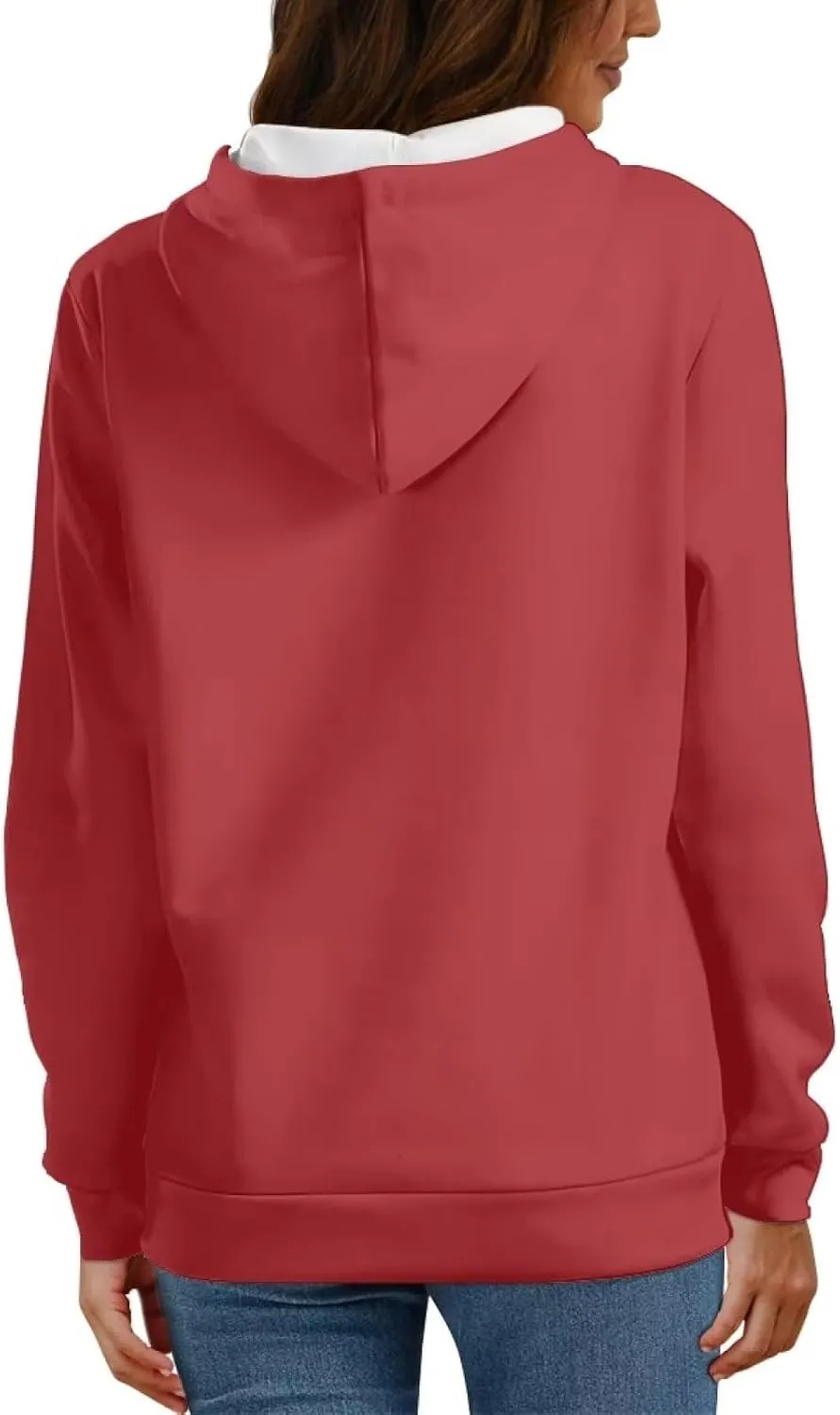 ZFRXIGN Womens Girls Hoodies Sweatshirts Long Sleeves Pullover Loose with Big Pockets