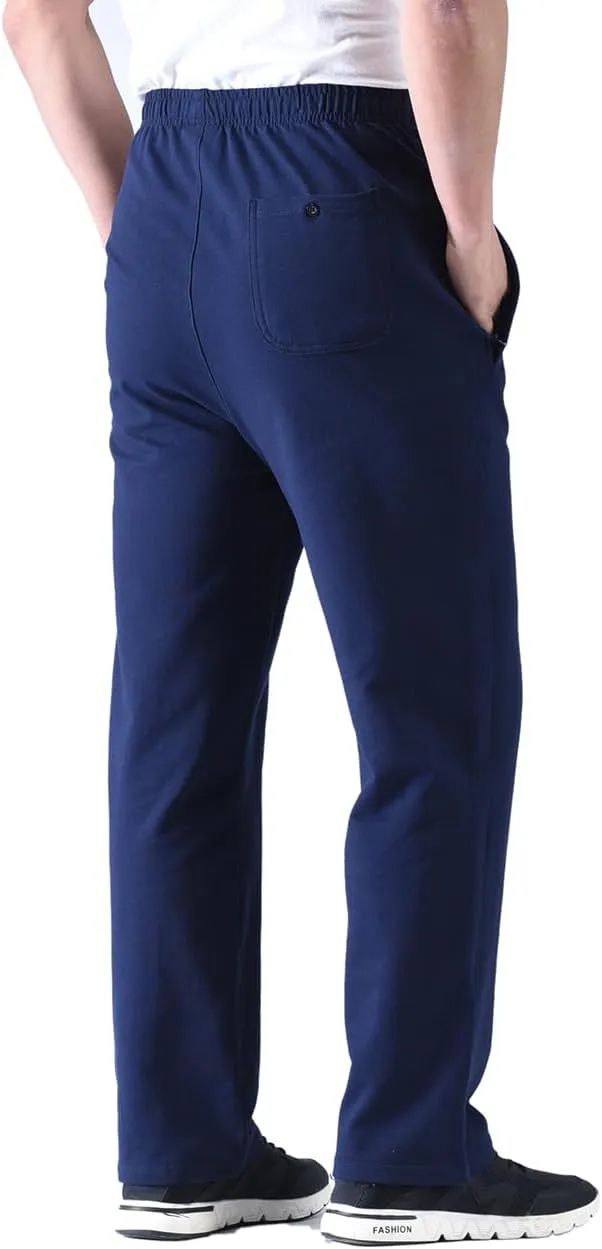 Zoulee Men's Casual Cotton Jogger Sweatpants Zipper Front Pants