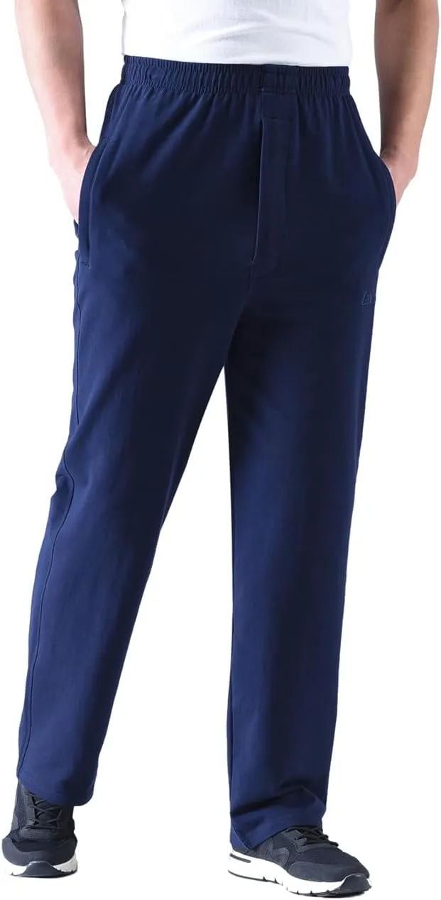 Zoulee Men's Casual Cotton Jogger Sweatpants Zipper Front Pants